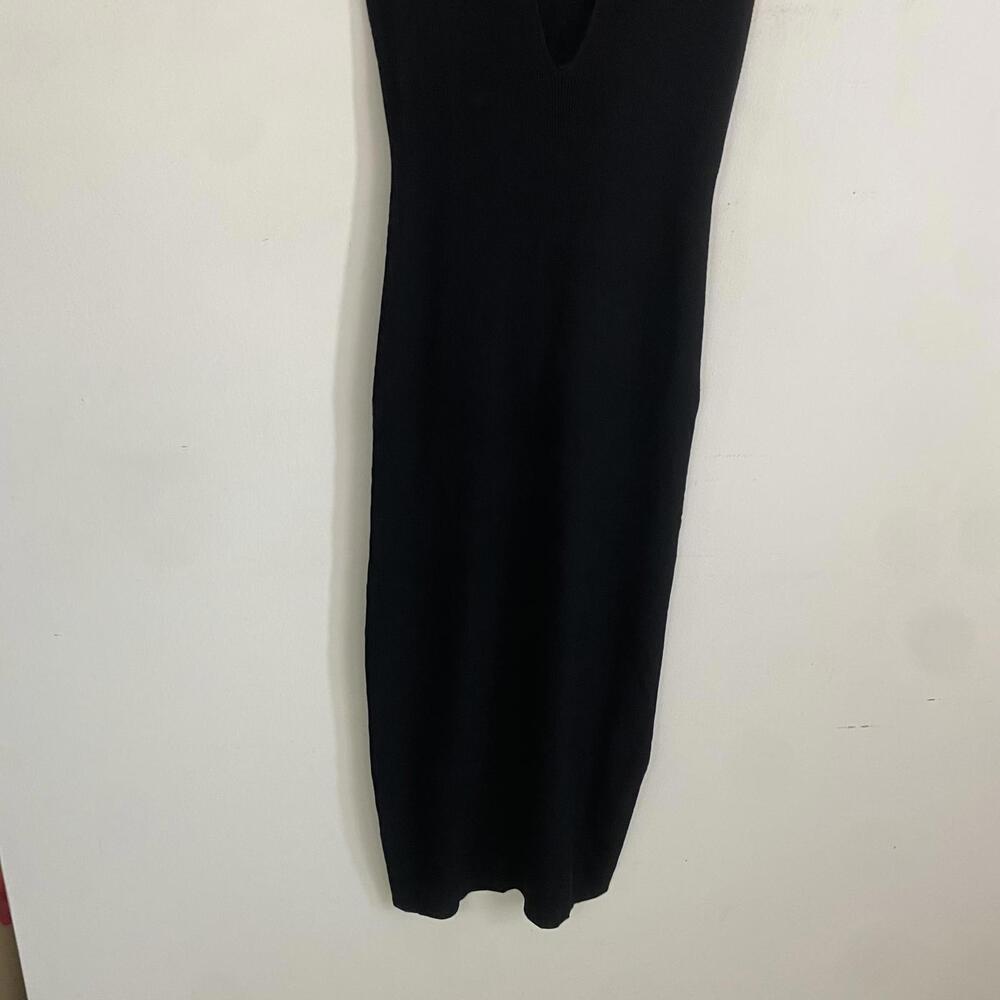 GAUGE81 Casar black ribbed v neck midi dress sz S - Picture 7 of 7